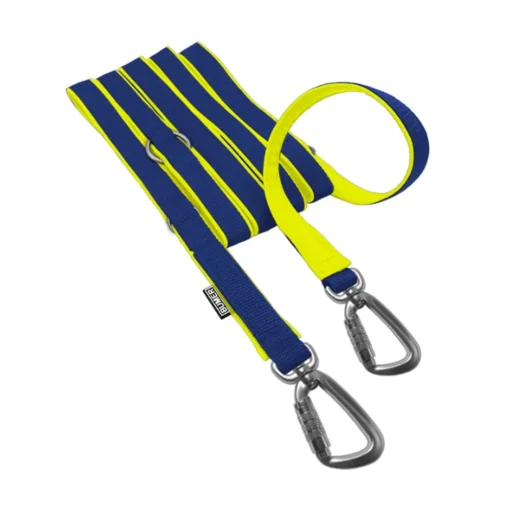 BUMER Hundeleine, 200 cm, gepolstert Gurtband ultramarin, Softshell Neongelb, Karabiner Aluminium (1)