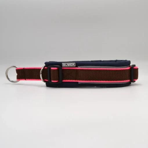 BUMER STACK-IT Zug-Stopp, Hundehalsband für Hunde, gepolstert, Halsumfang: 36-42 cm, Ring: silberfarbig (Edelstahl)