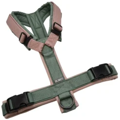 BUMER Hundegeschirr, gepolstert ohne geteilten Bruststeg, Größe M, Gurtband MULTICOLOR, Softshell MULTICOLOR, Ringe schwarz (Edelstahl), Schnallen schwarz (STANDARD), Paspel MULTICOLOR