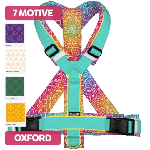 BUMER Hundegeschirr MANDALA, gepolstert, (Oxford), komplett konfigurierbar