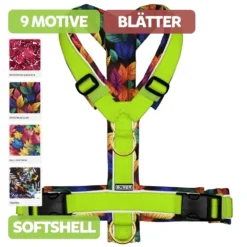 BUMER Hundegeschirr, BLÄTTER, (Softshell)
