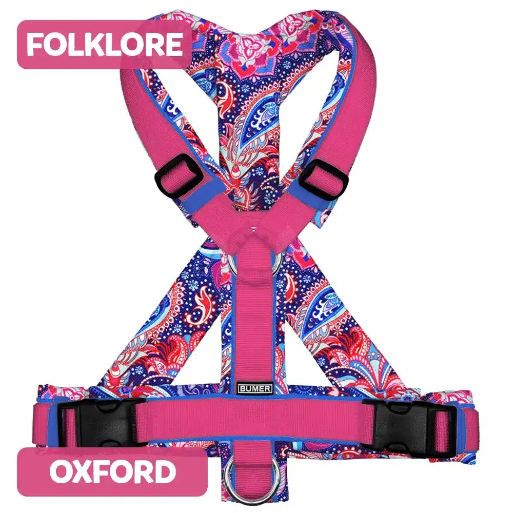 BUMER Hundegeschirr FOLKLORE, gepolstert, (Oxford), komplett konfigurierbar