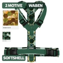 BUMER Hundegeschirr, Führgeschirr Hunde WABEN, gepolstert, (Softshell)