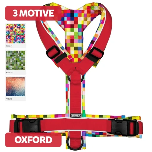 BUMER Hundegeschirr PIXEL, gepolstert, (Oxford), komplett konfigurierbar