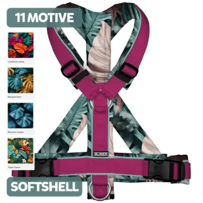 BUMER Hundegeschirr TROPEN, gepolstert, (Softshell), komplett konfigurierbar