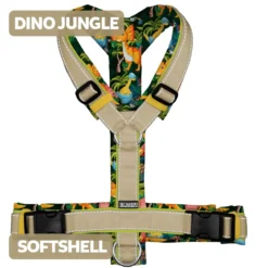 BUMER Softshell Hundegeschirr, DINO-JUNGLE