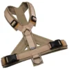 BUMER Hundegeschirr, Größe M, Gurtband: PREMIUM Soft Beige, CORDURA®: Sand, Ringe: silberfarbig (Edelstahl), Schnallen: schwarz (DURAFLEX®)