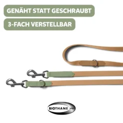BUMER Führleine BIOTHANE®, 3-fach verstellbar – genäht statt geschraubt