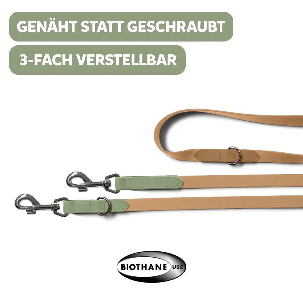 BUMER Führleine BIOTHANE®, 3-fach verstellbar – genäht statt geschraubt